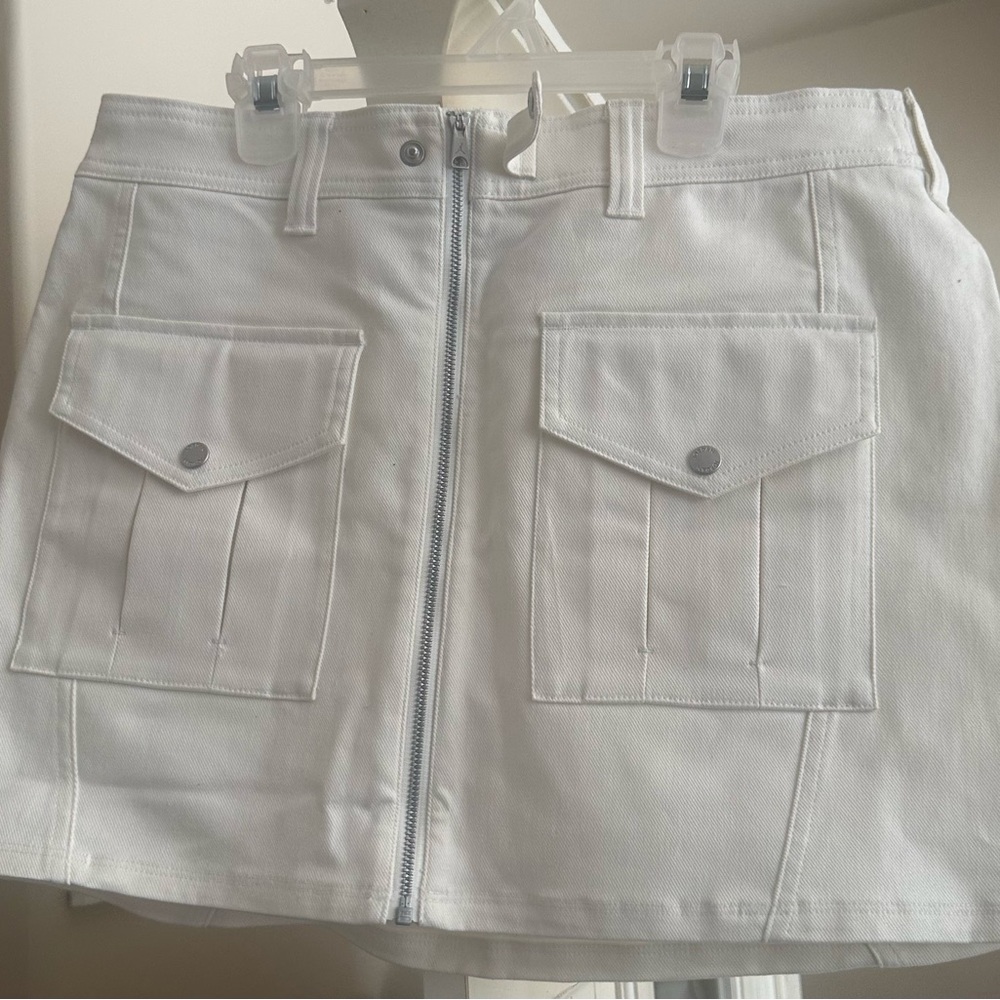 Jordan White Cargo Mini Skirt